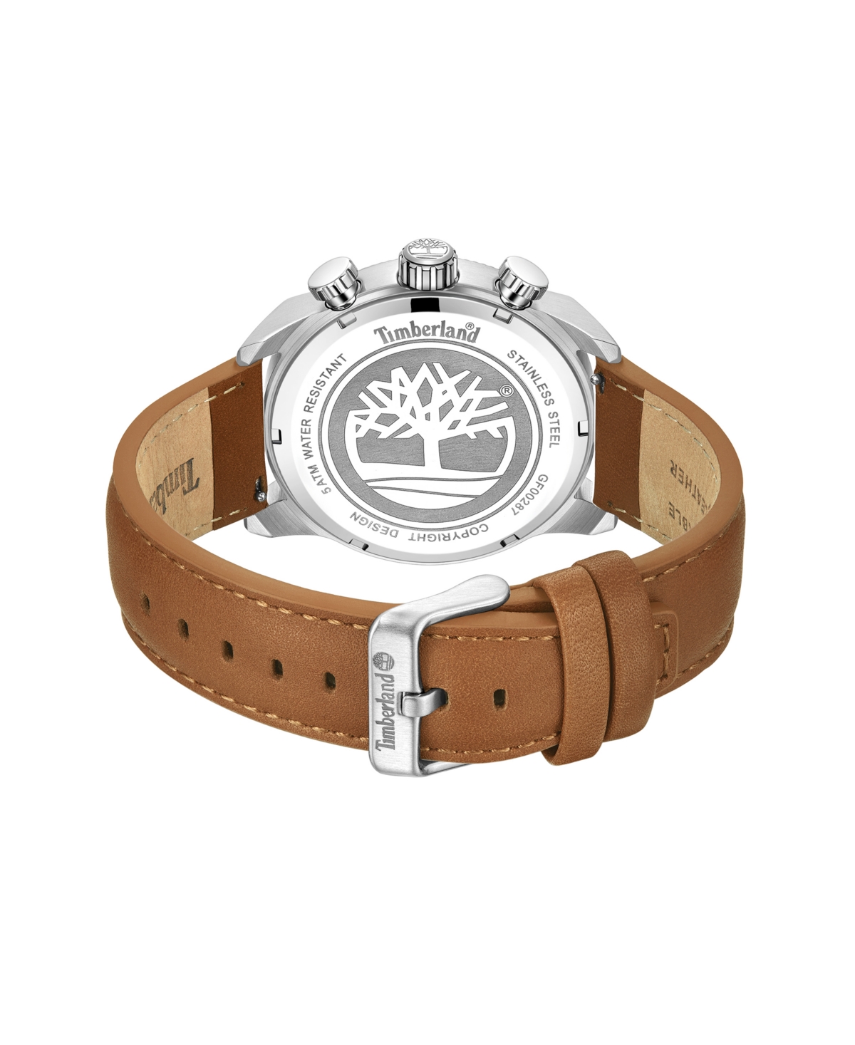Timberland Men's Dress Sport Brown Genuine Leather Watch, 46mm In Brown