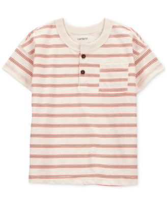 Carter's - Toddler Boys Striped Slub Jersey Henley T-Shirt