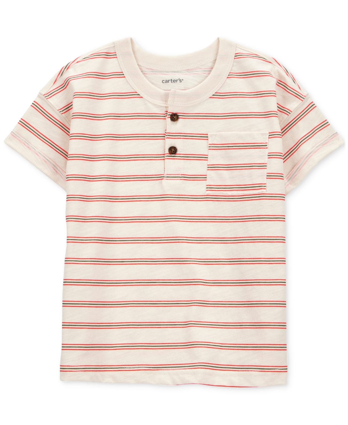 Carter's Toddler Boys Striped Slub Jersey Henley T-shirt