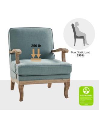 Rinaldo Wooden Upholstered Armchair with Wooden Legs