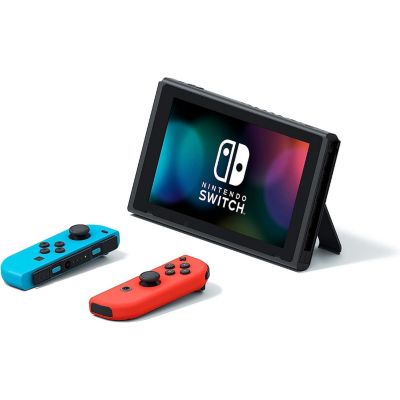 Switch 32GB Console Neon Red/Blue Joy-Con Bundle with Surge 11-In-1 Accessory Starter Pack and Mario Kart 8 Deluxe