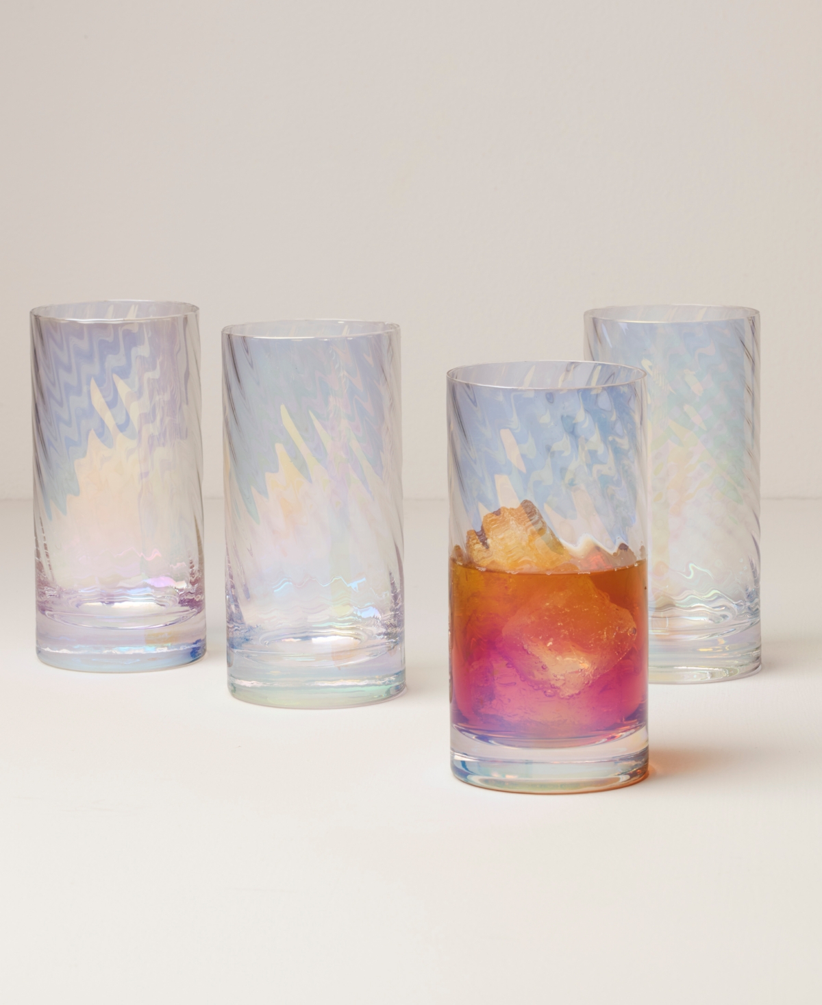 Lenox Tuscany Classics Iridescent Highball Glasses, Set Of 4 In Clear