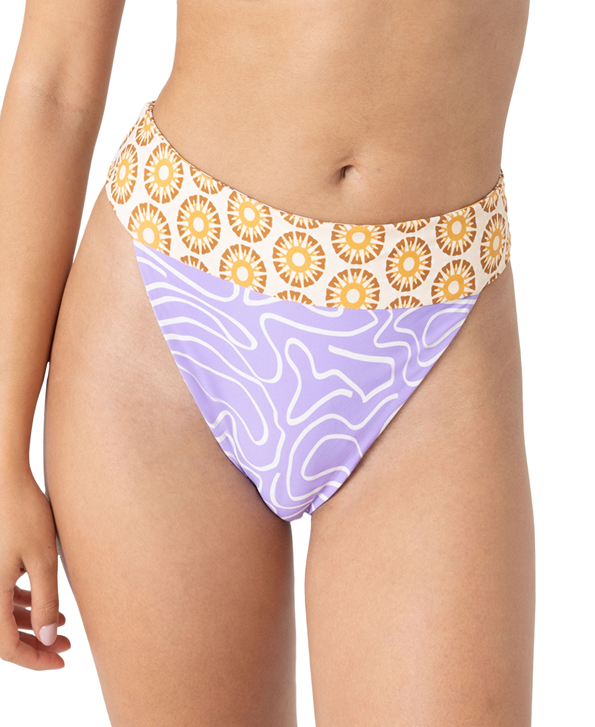 Shop Roxy Juniors' Sunshine State Of Mind High-waist Bikini Bottoms