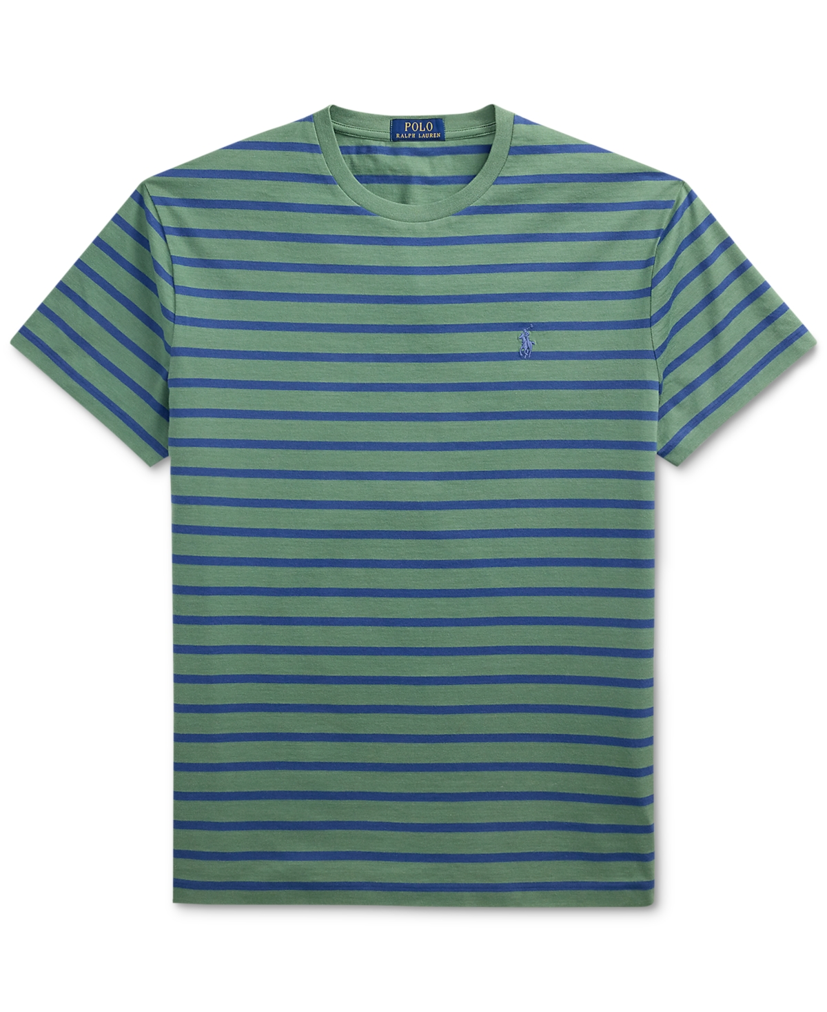 Polo Ralph Lauren Classic Fit Stripe Cotton T-shirt In Green