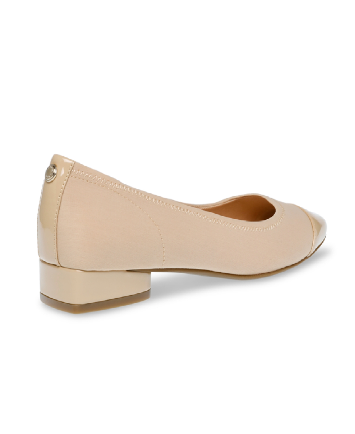 Shop Anne Klein Women's Carlie Almond Toe Ballet Flats In Nude