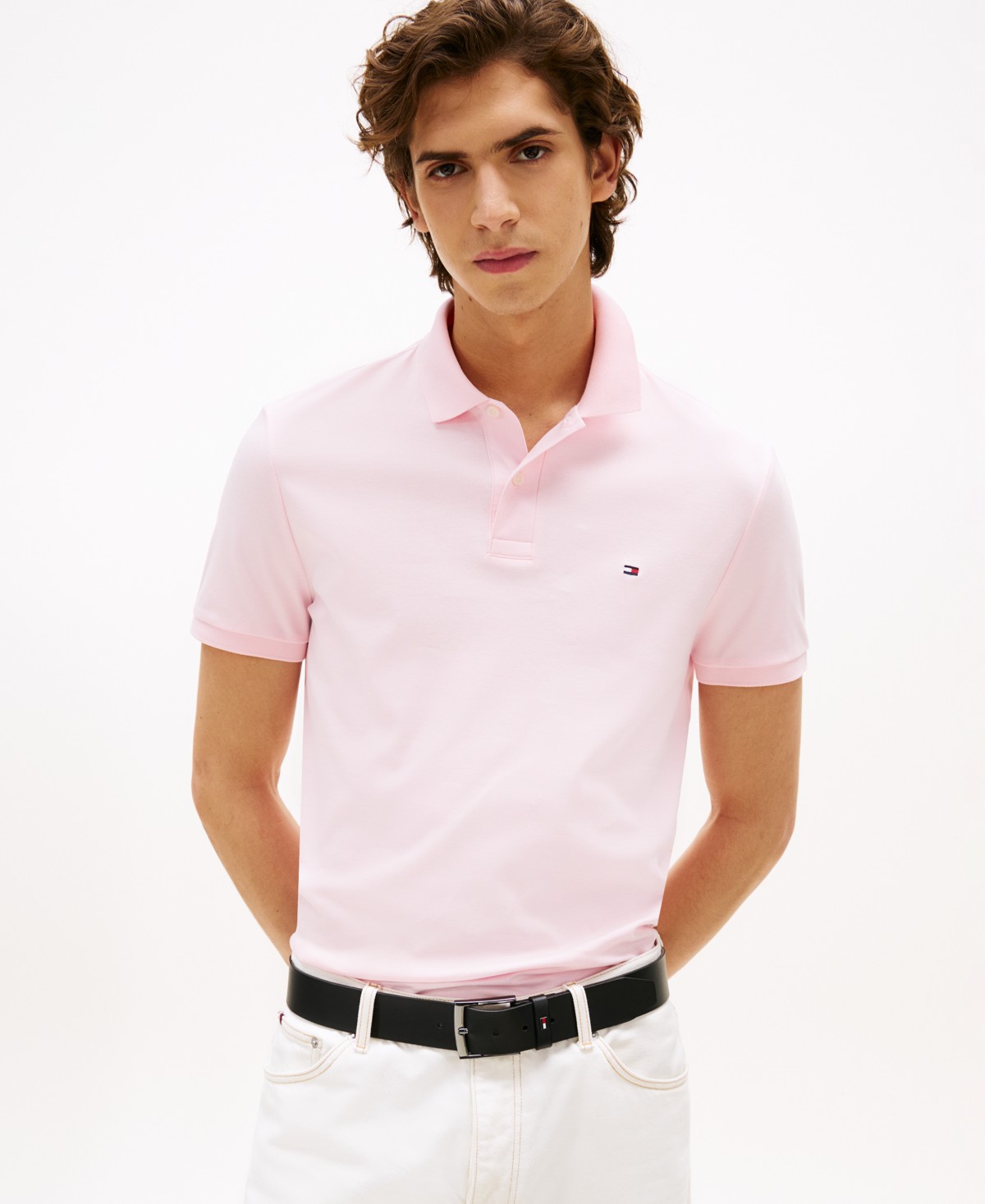 Мужские рубашки Tommy Hilfiger Men's Regular-Fit Smooth Touch Liquid Cotton Polo Shirts — фото 1