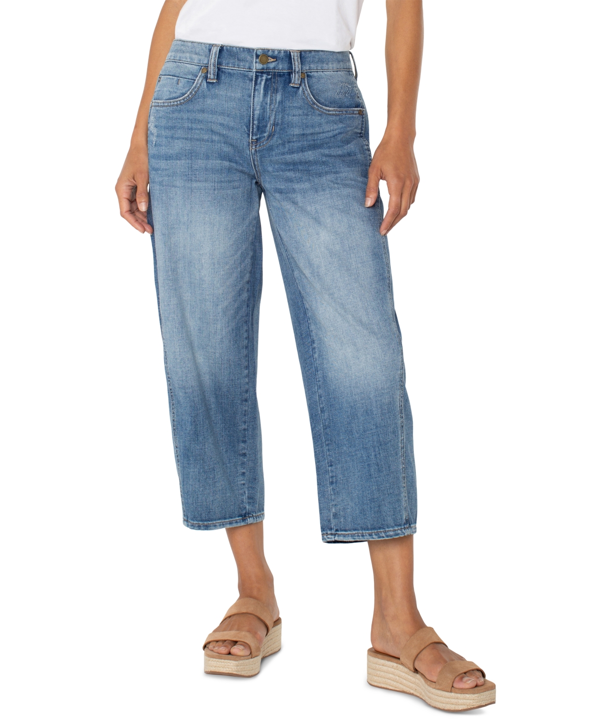 Liverpool Los Angeles Women's Mid rise Barrel Jeans - Isla Vista