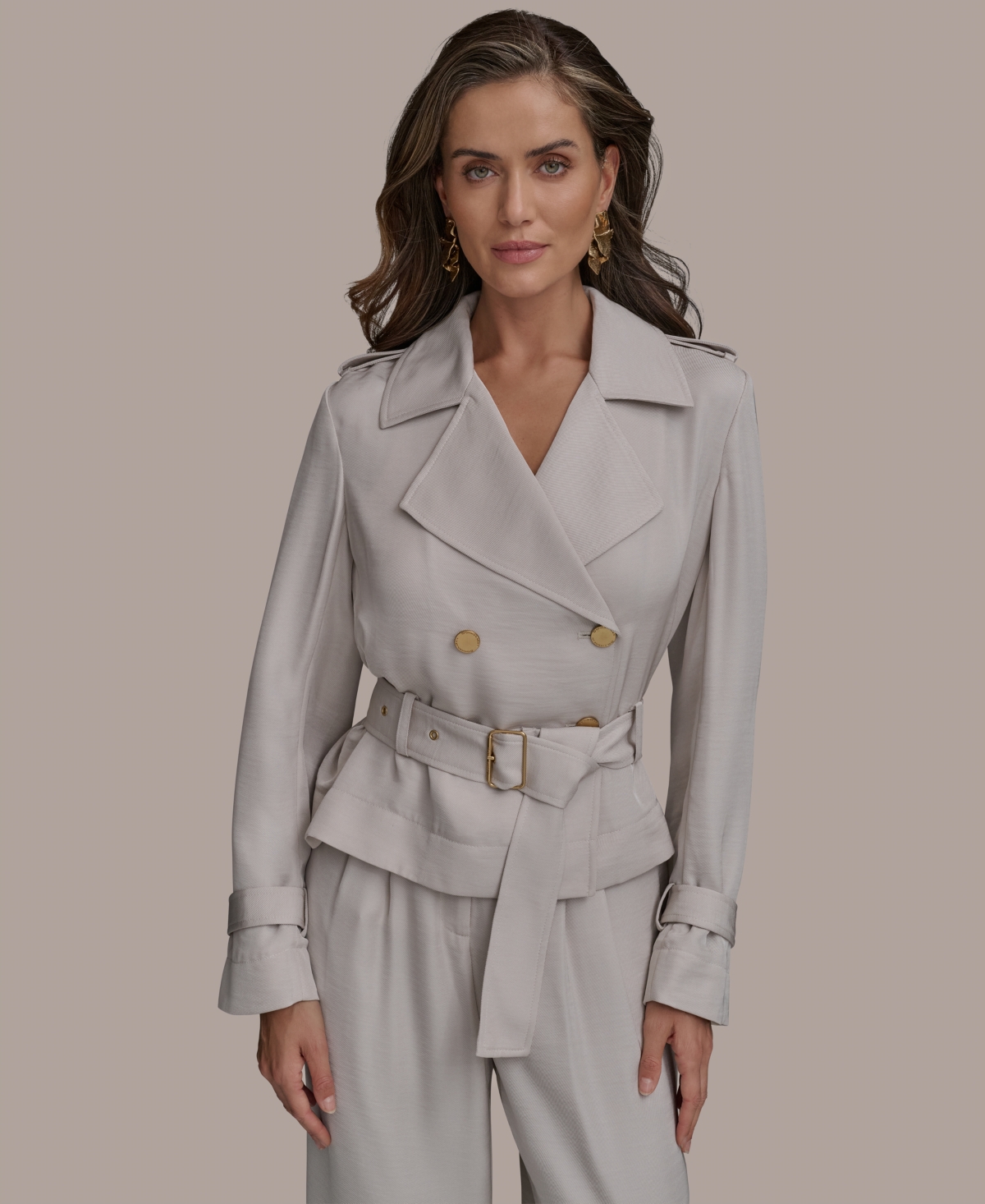 Women's Belted Jacket - Tuscan Grey