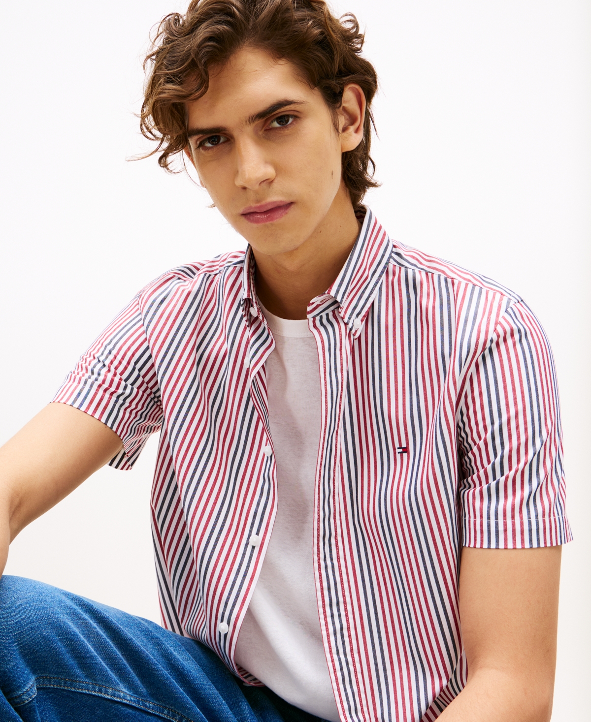Tommy Hilfiger Men's Americana Stripe Shirt In Multi