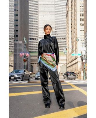 Double Sided Wool Silk Scarf Of Ocean Breeze