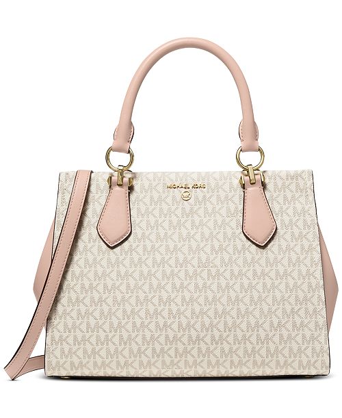 alfani MICHAEL Michael Kors Marilyn Logo Medium Satchel Handbags Purses & Accessories