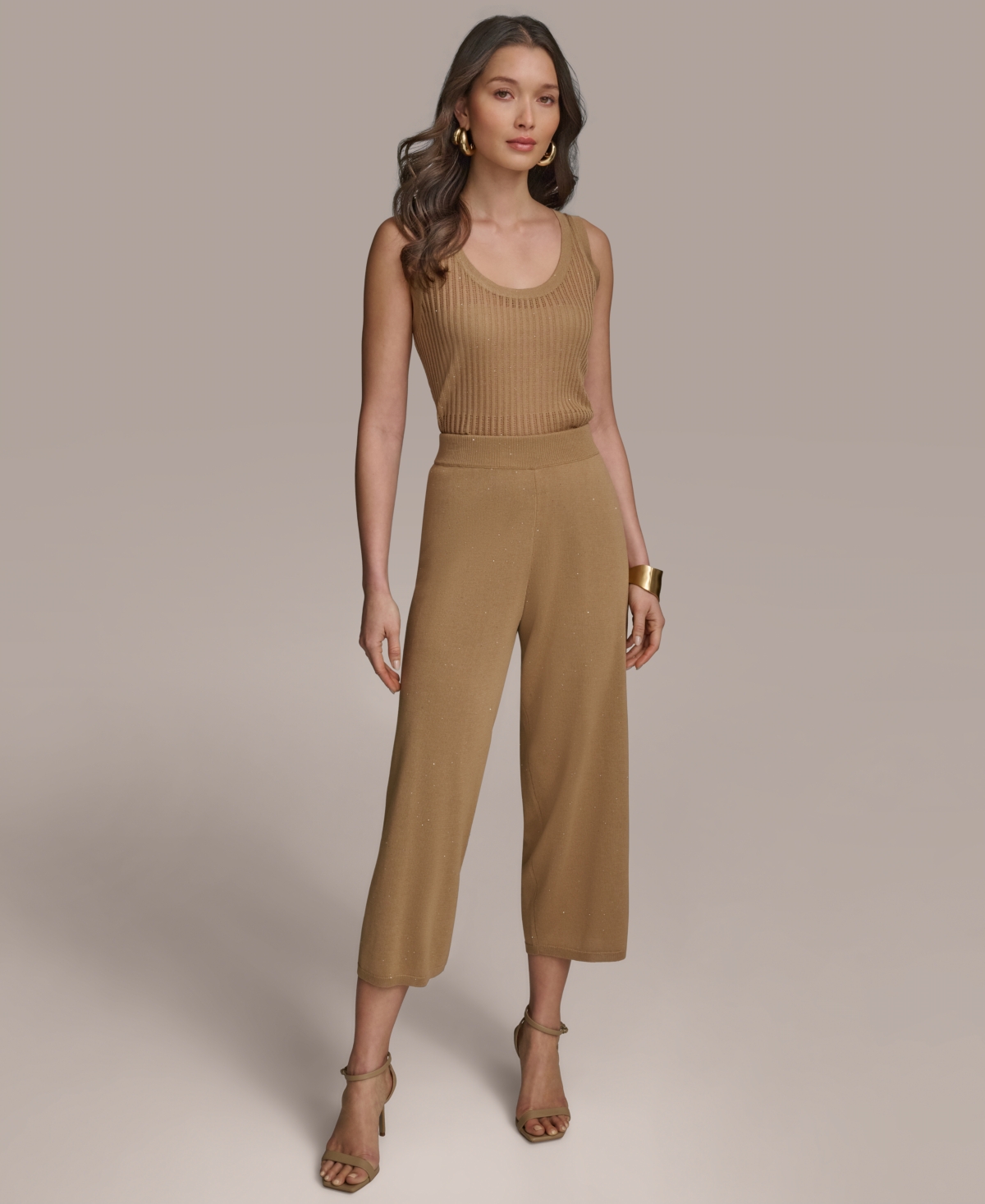 Shop Donna Karan Women's Pull-on Knit Pants In Hazelnut