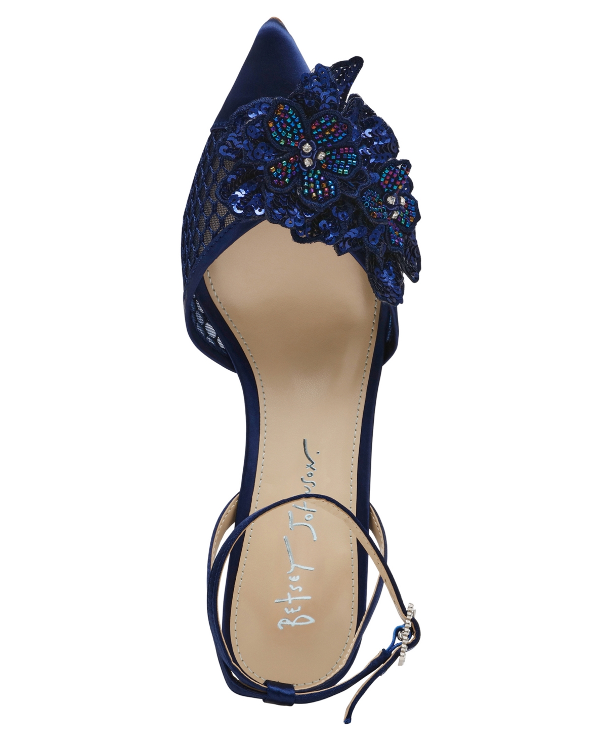 Betsey Johnson Women's Susie Flower Pointed Toe Pumps In Navy