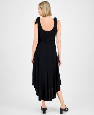 Women's Estelle Knot-Shoulder Ruched Midi Dress