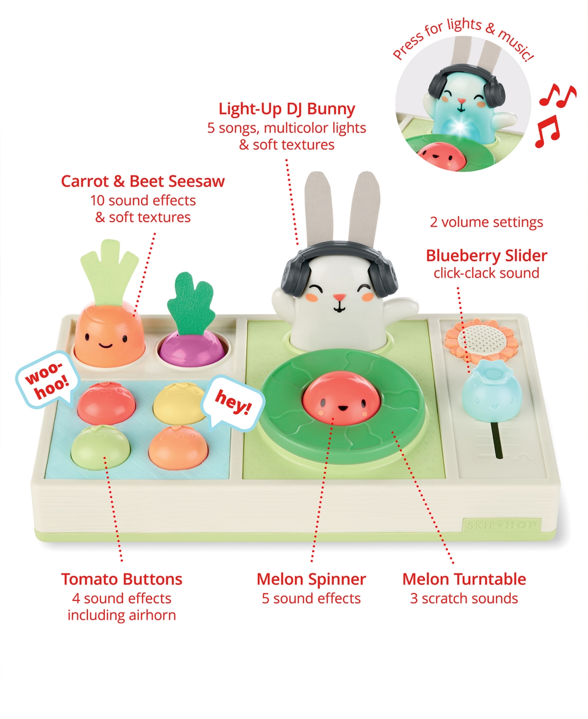 Skip Hop Farmstand Let The Beet Drop Dj Set Toy