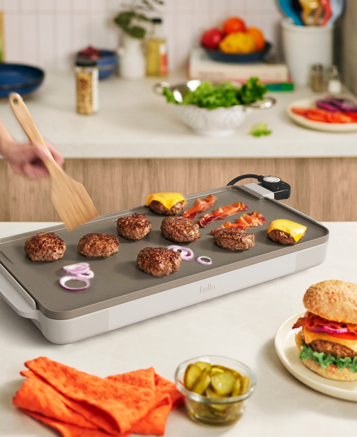 Bella 10" X 20" Electric Griddle In Oatmilk