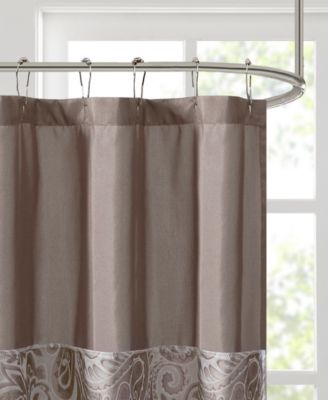Aubrey Jacquard Beaded Shower Curtain, 72" x  72"