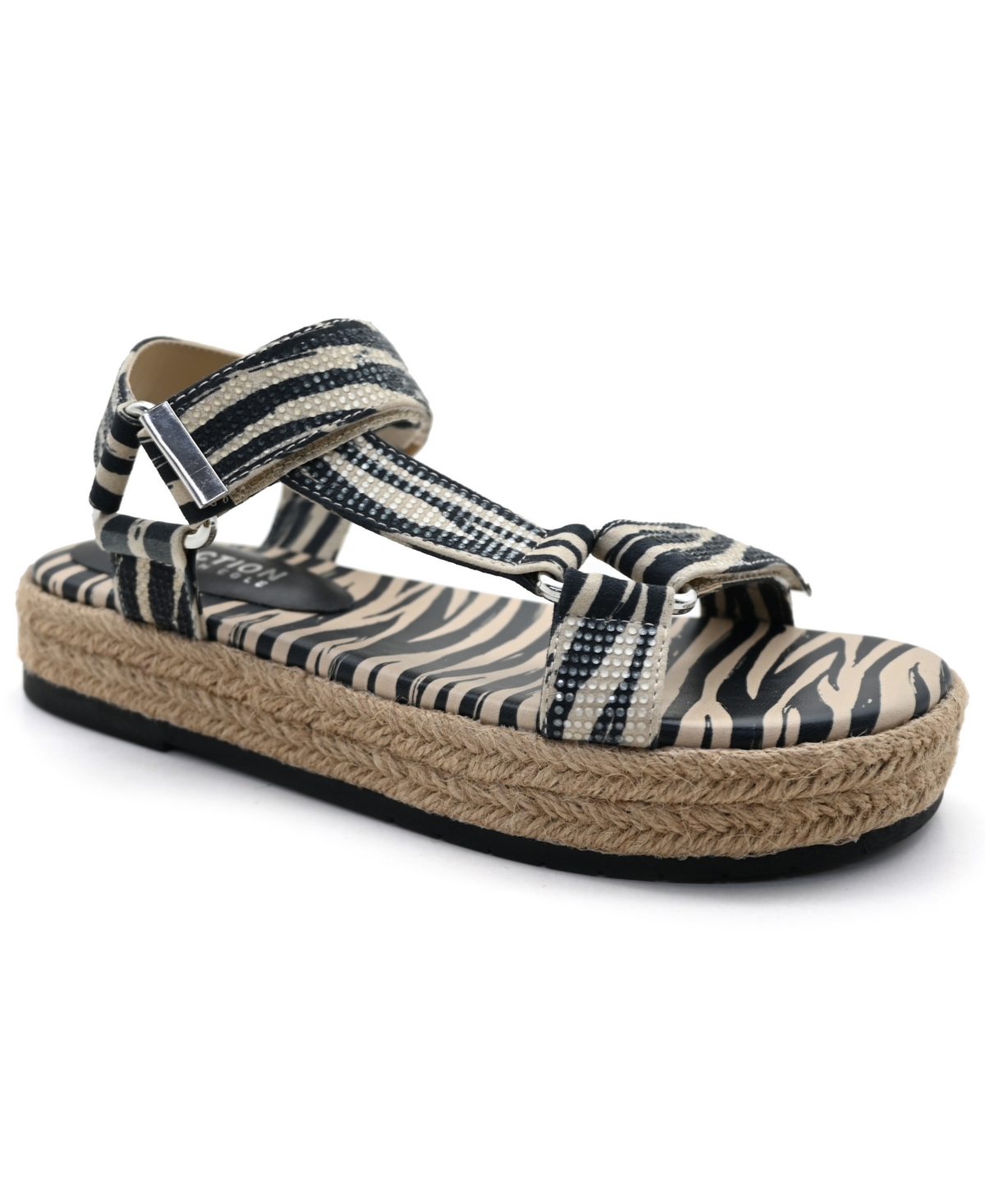 Women's Coast Wedge Sandals - Black/Natural Zebra