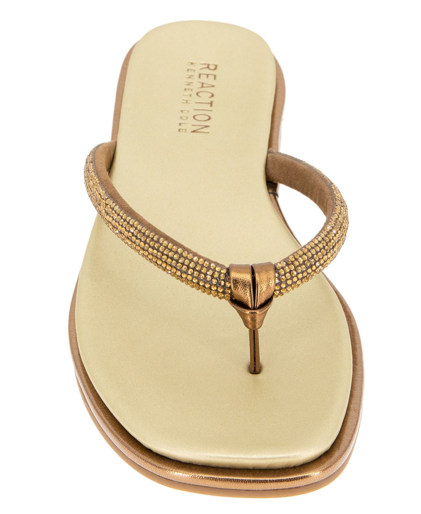 Женские сандалии Kenneth Cole Reaction Wynwood Crystal Strap Flat, цвет: Бронзовый — фото 7