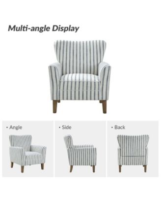 Upholstered Warren Armchair with Solid Wood Legs