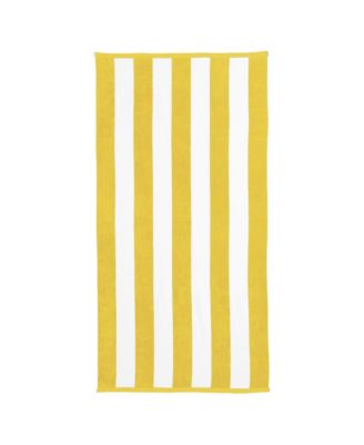 Velour Cabana Stripe Cotton Oversized Beach Towel, 35" x 70"