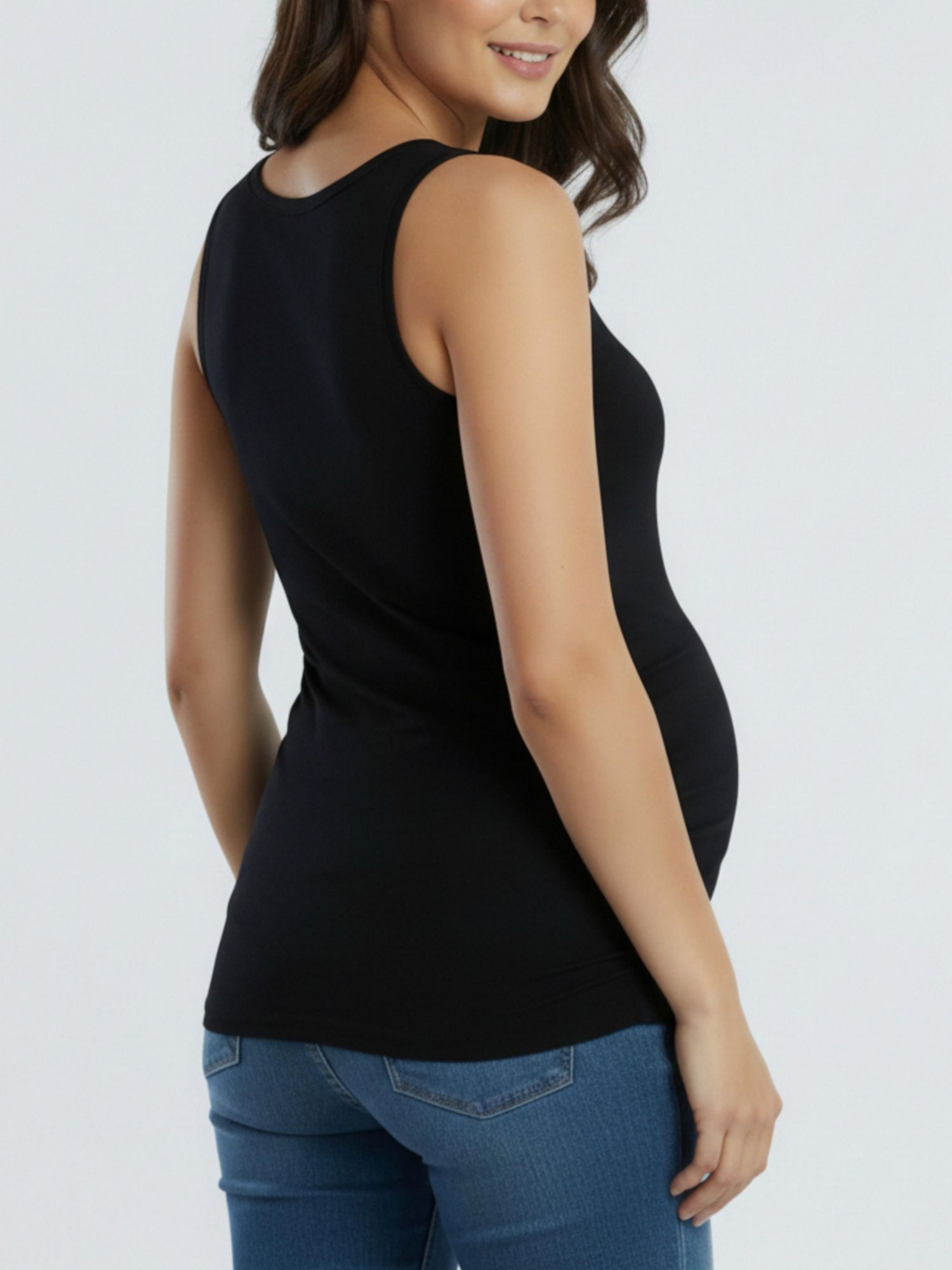 Women's Motherhood Scoop Neck Side-Ruched Tank Top