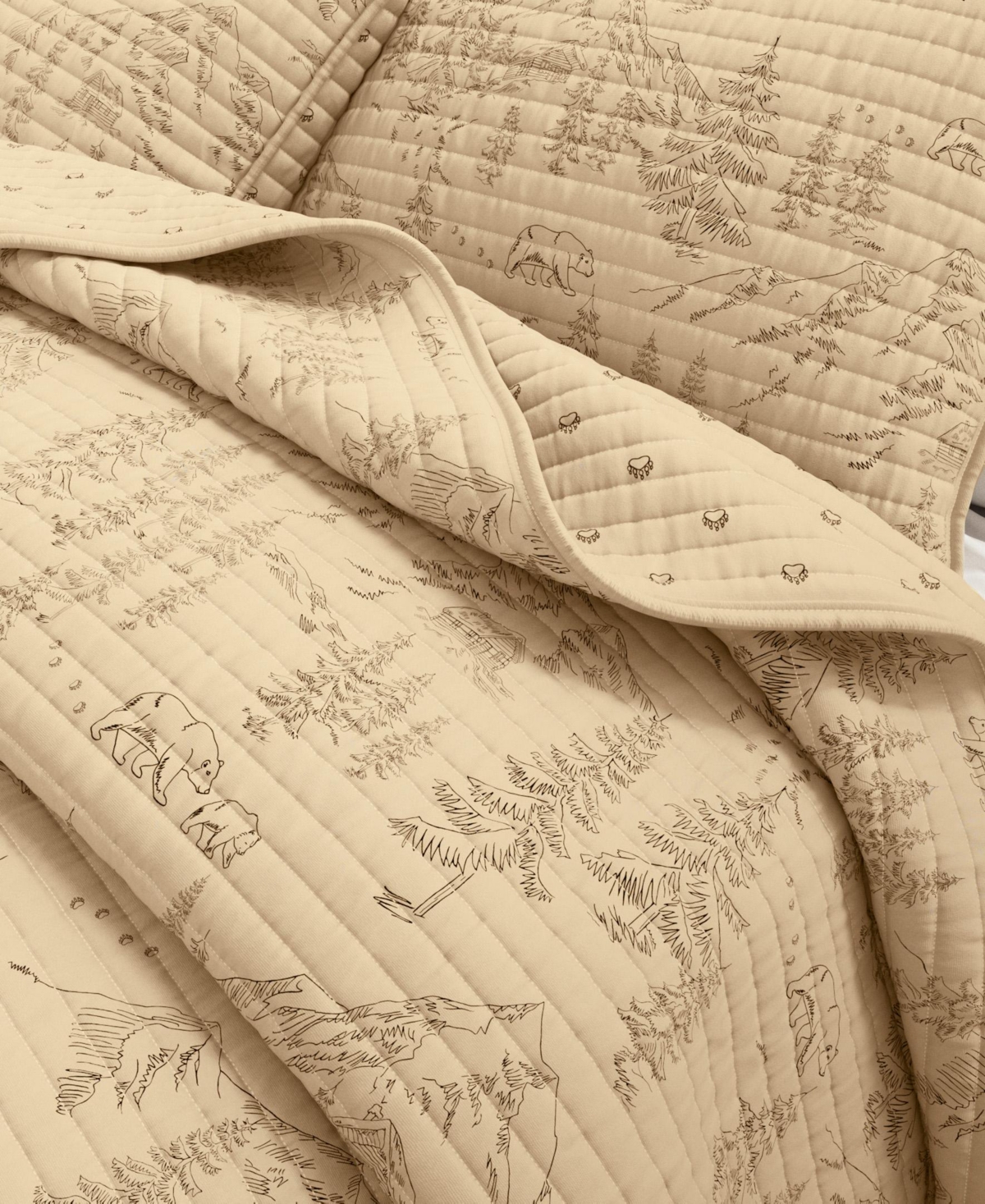 Linery & Co. Lodge Printed Microfiber Quilt Set with Shams