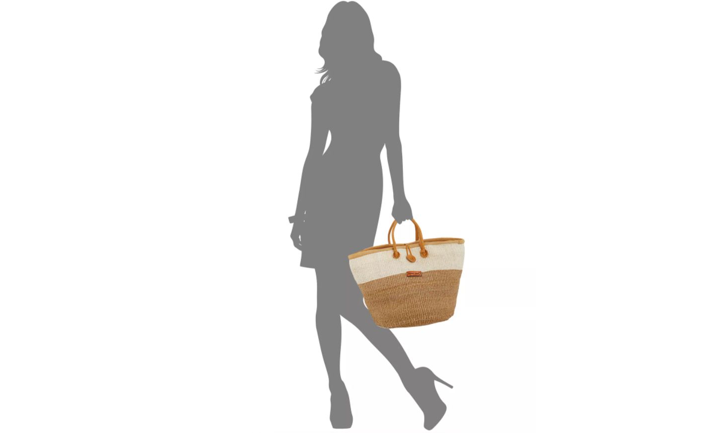 Женская сумка SAWA SAWA Earth Life Handwoven Sisal Straw Basket Tote, цвет: Бежевый / Белый — фото 6
