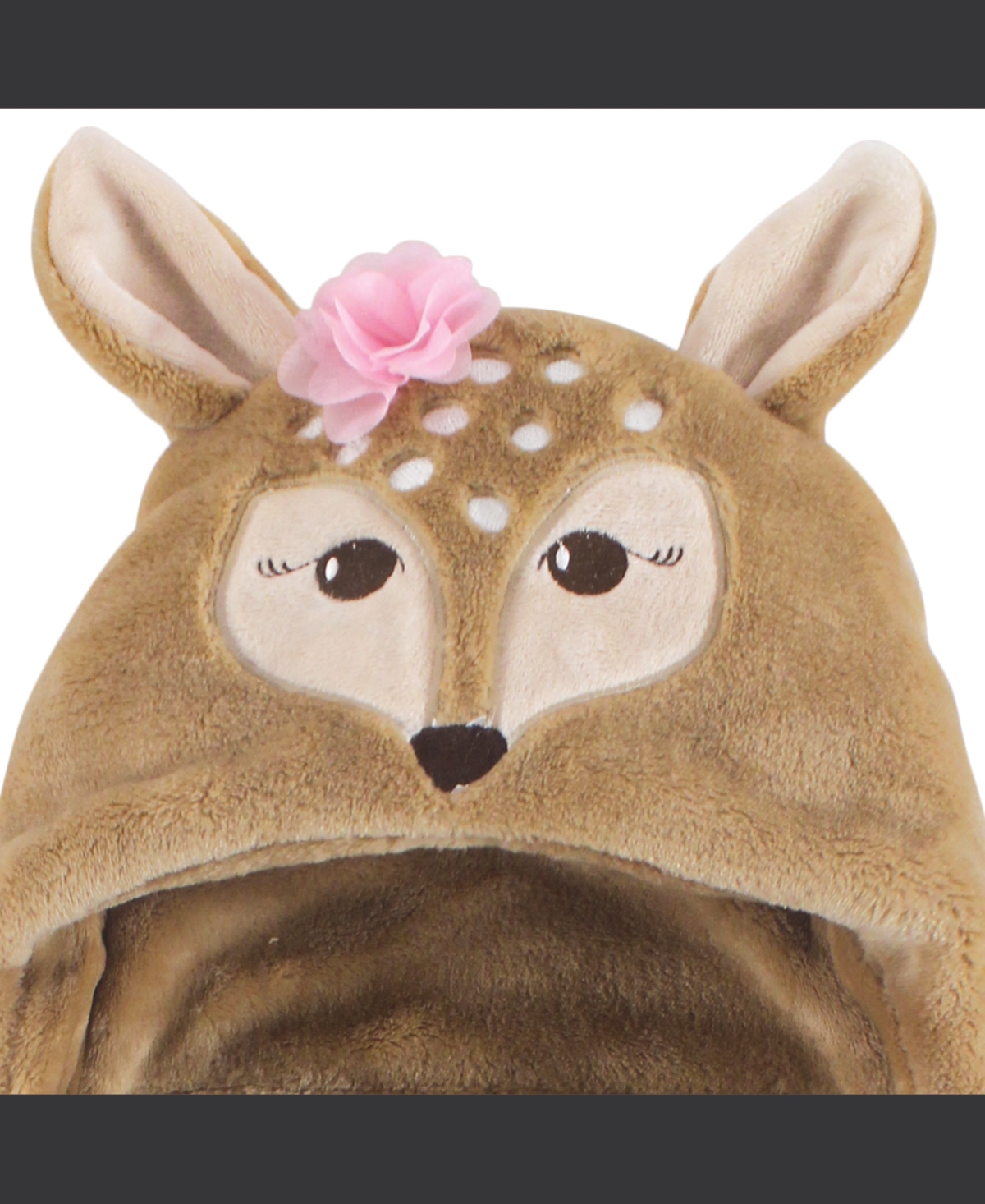 Hudson Baby Girls Hooded Animal Face Plush Blanket