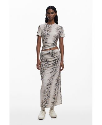 Women's Draped animal skirt