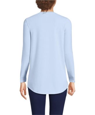 Women's Long Sleeve Power Performance Scoop Neck Curved Hem Tunic Tee