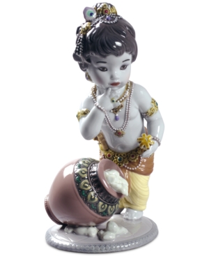 Lladrò Porcelain Krishna Butter Thief Figurine In Multi