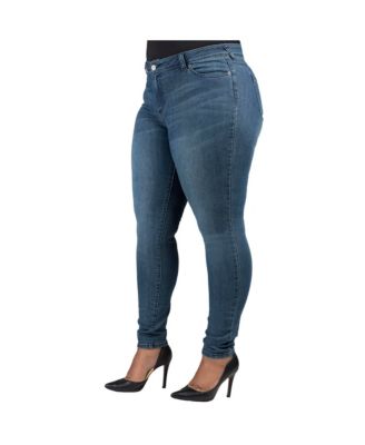 Plus Size Curvy-Fit Basic 5 Pockets Skinny Jeans Light 29