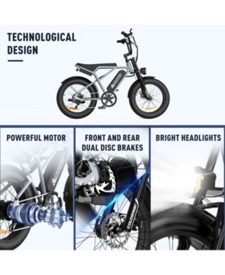 750W Electric Bike for Adults,20X4.0 Fat Tire Off-Road E bike,36V/12Ah Battery Snow Beach Mountain Bike for Outdoor Cycling e bike UL2849