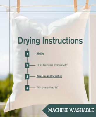 Square Pillow Insert - 22"x22" | Pack of 2 | Feather and Down Filling | Machine Washable | Made in USA