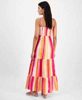 Women's Cotton Tiered Maxi Dress, Exclusively at Macy's