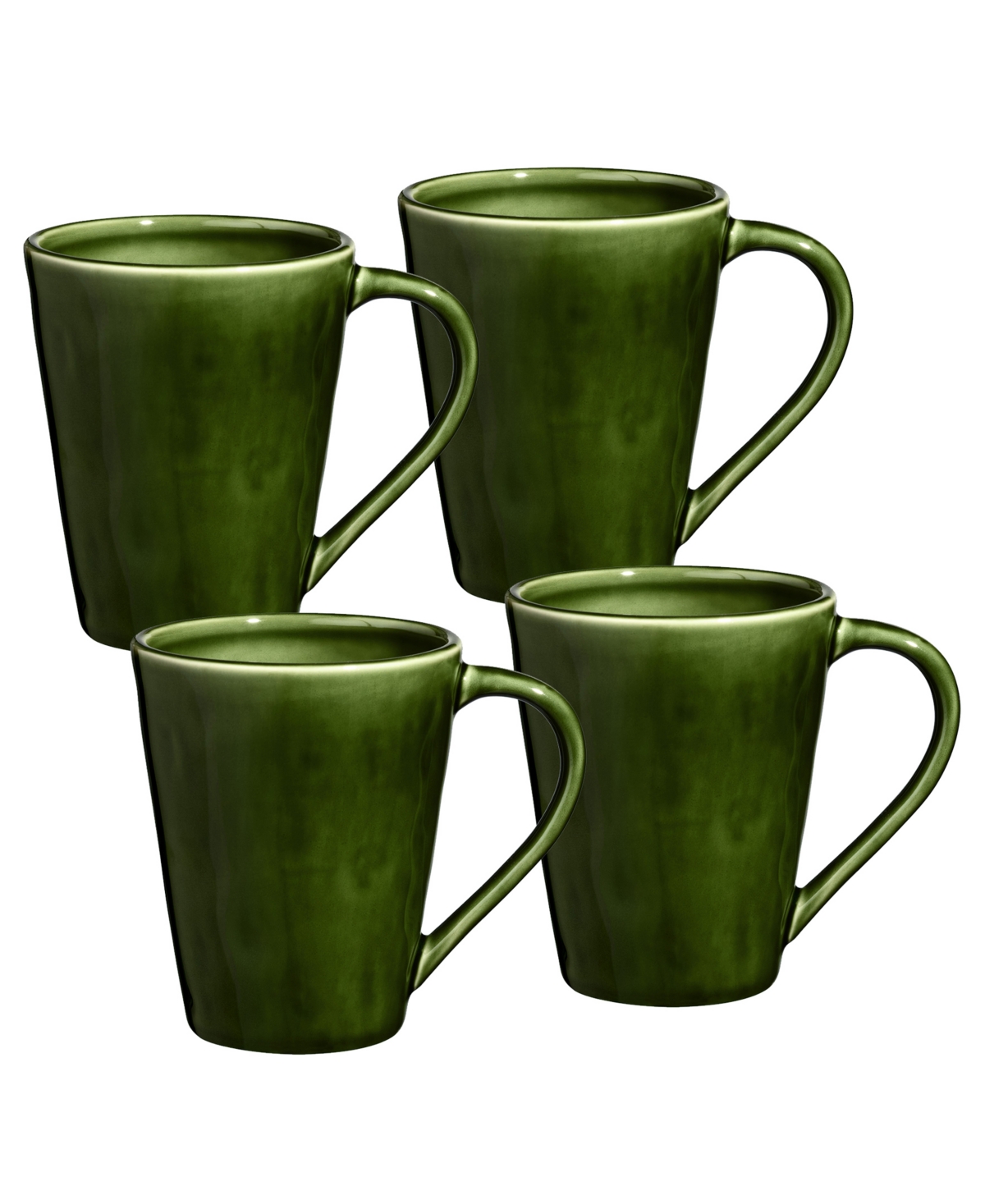 Certified International Verde Set Of 4 Mugs In Green