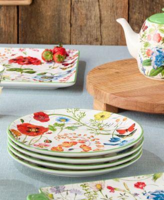 Greenhouse Dinner Plates, Set of 4, Service for 4