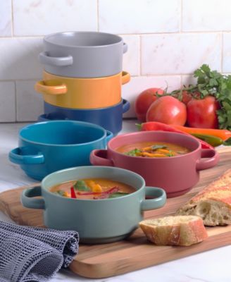 Matte Glaze Soup Crocks, Set of 6