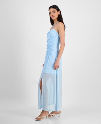 Women's Halter Bandeau Mesh Maxi Dress, Exclusively at Macy's
