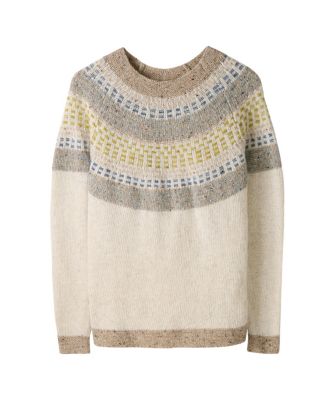 Women's Float Stitch Yoke Donegal Sweater