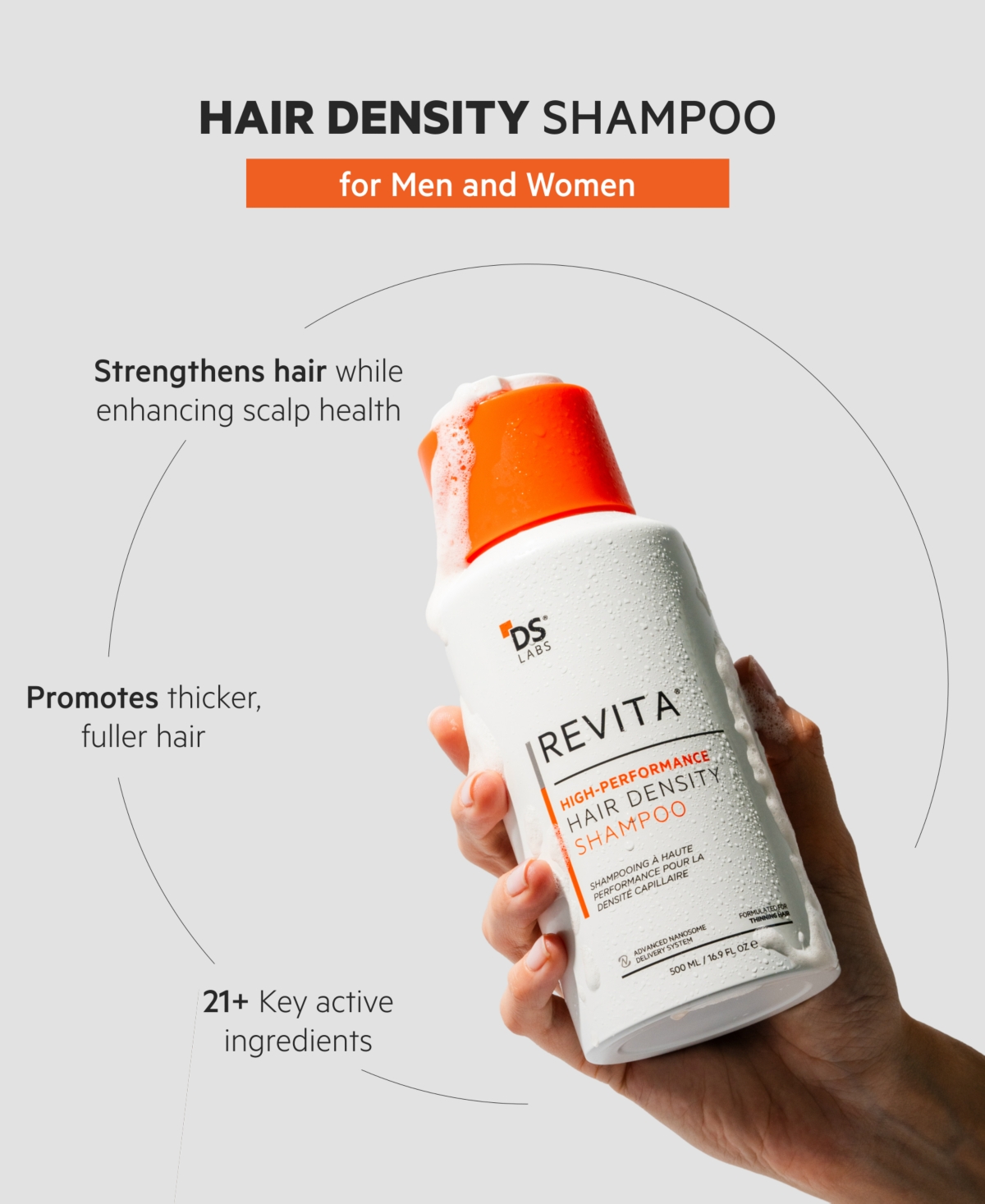 Ds Laboratories Revita High-performance Hair Density Shampoo Refill, 500 ml In Transparent