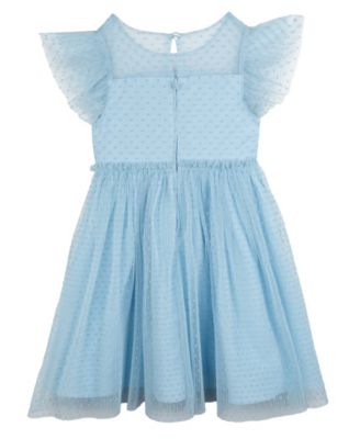 Toddler and Little Girls Empire Waist Clip Dot Dress