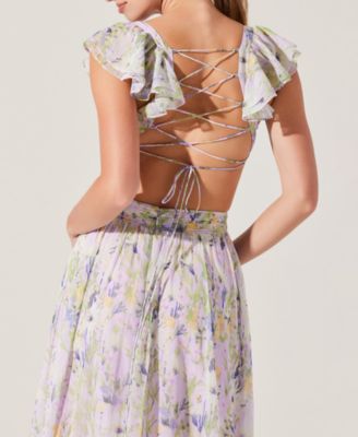 Women's Primrose Lace-Up-Back Maxi Dress
