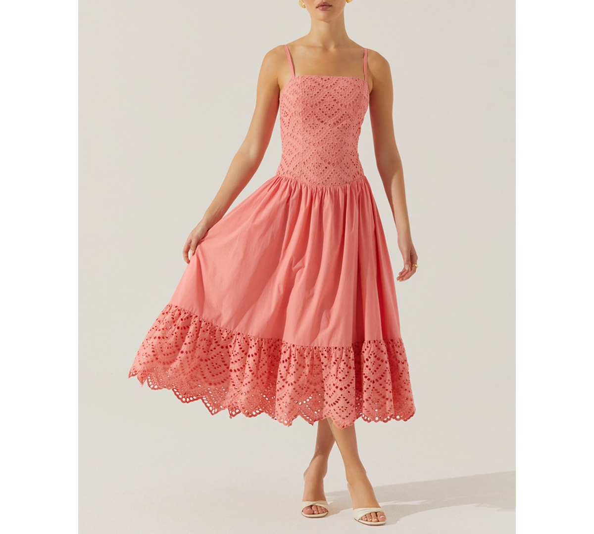 Astr Nathalia Dress In Coral