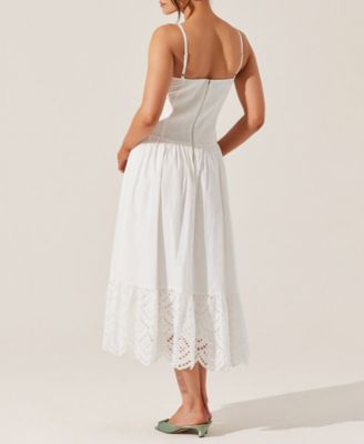 Women's Nathalia Cotton Eyelet Midi Dress