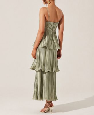 Women's Lupin Pleated Satin Dress
