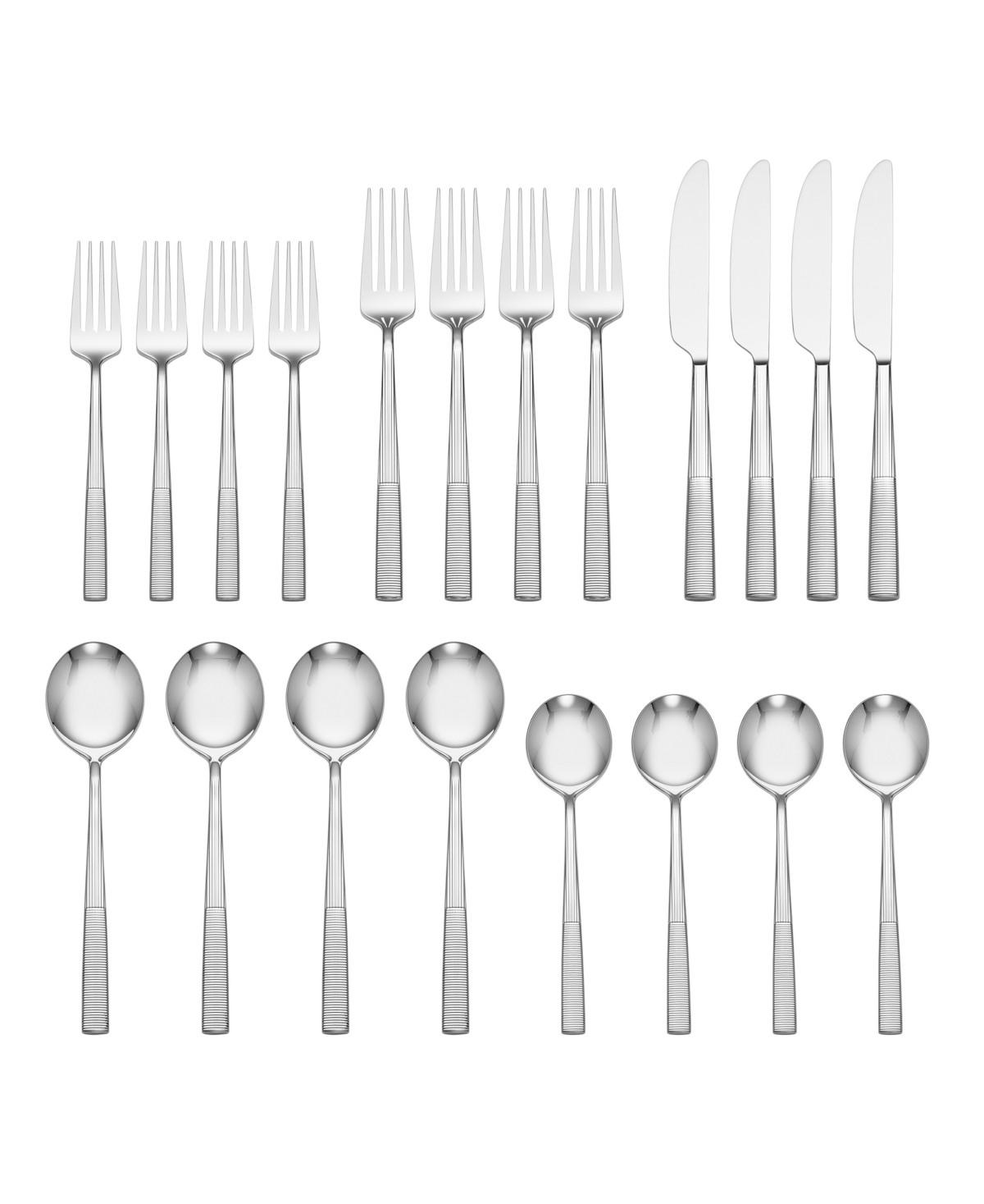Lenox Modulus Mirror 20-pc. Flatware Set, Service For 4 In Silver