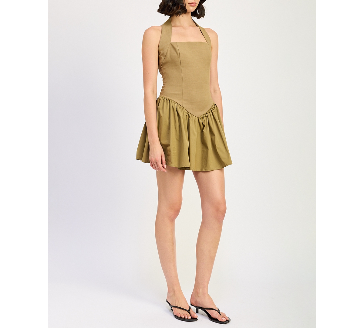 En Saison Women's Wren Mini Dress In Khaki