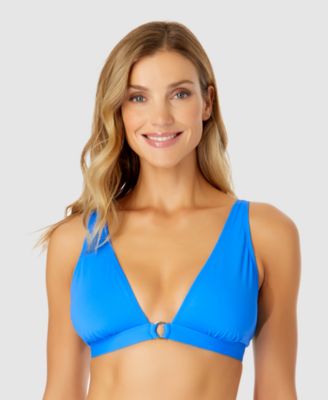 Anne Cole - Women's Solid Ring Plunge Bikini Top